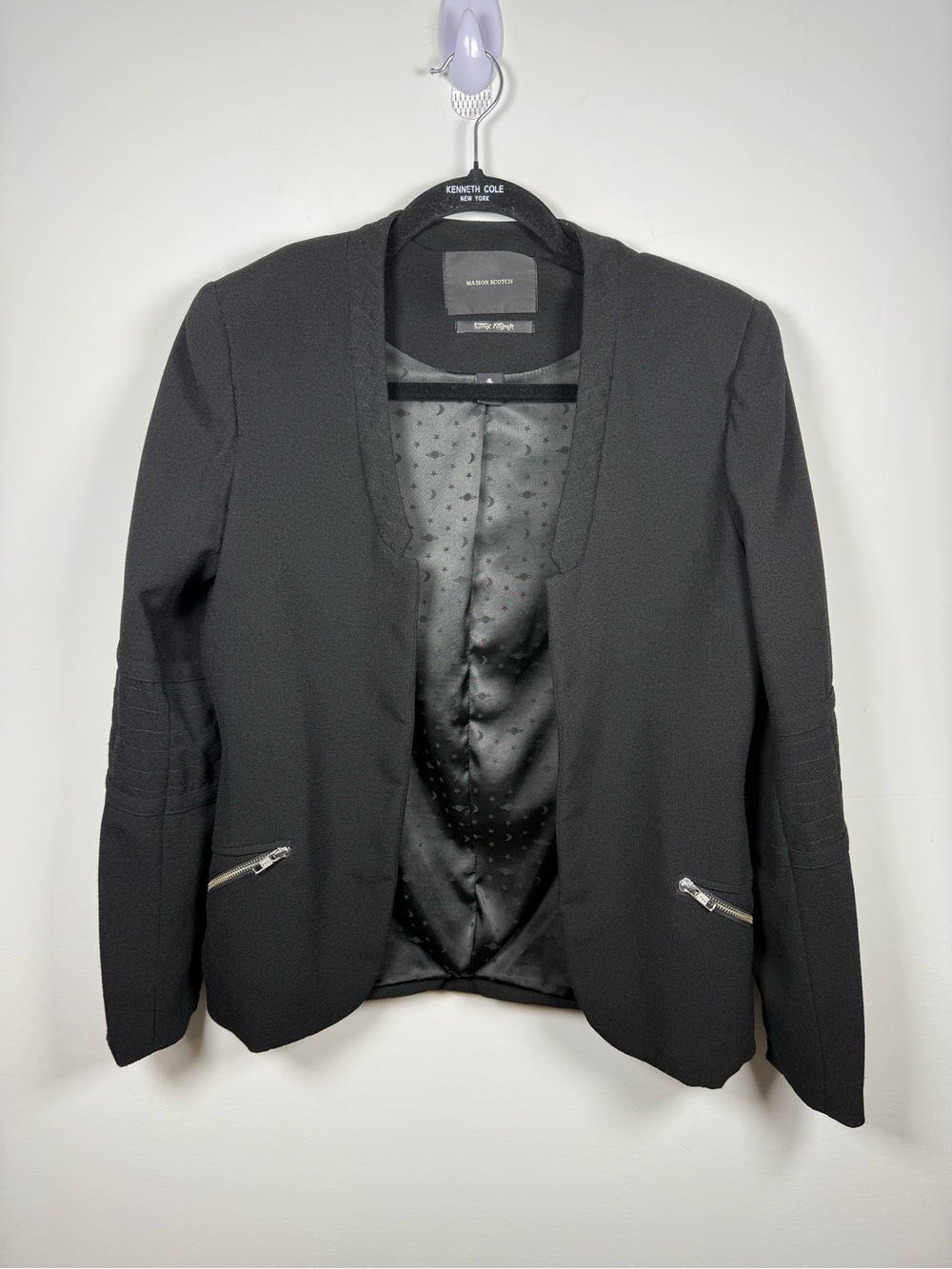 MAISON SCOTCH | Black Punk Radar Open Moto Blazer Size 2